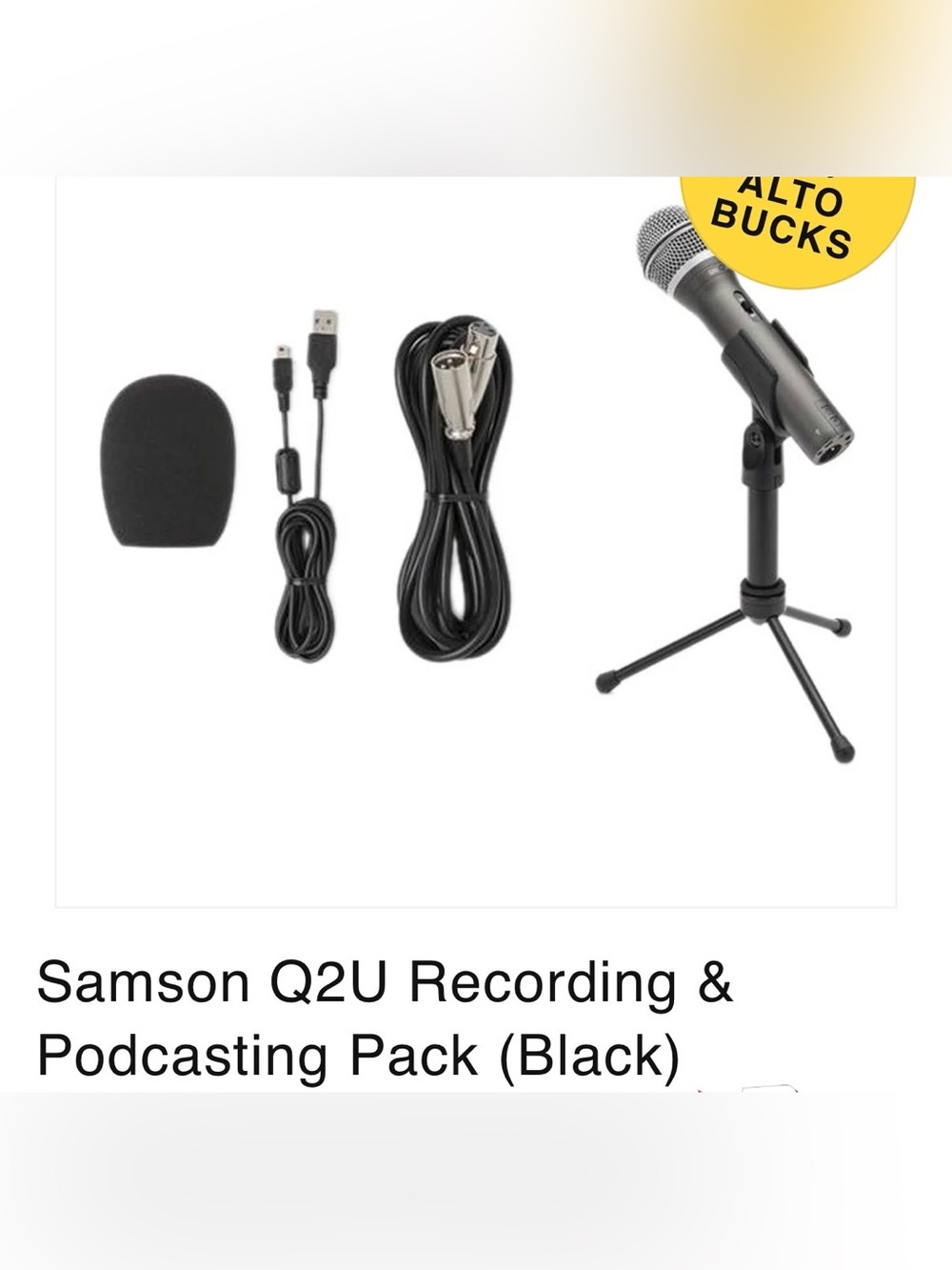 Q2U USB/XLR Recording Microphone Pack - Black